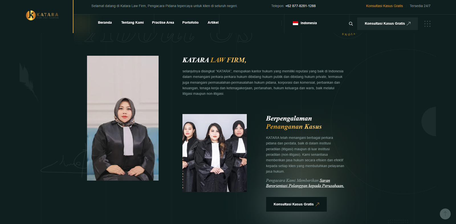 Portofolio Website Katara Law Firm