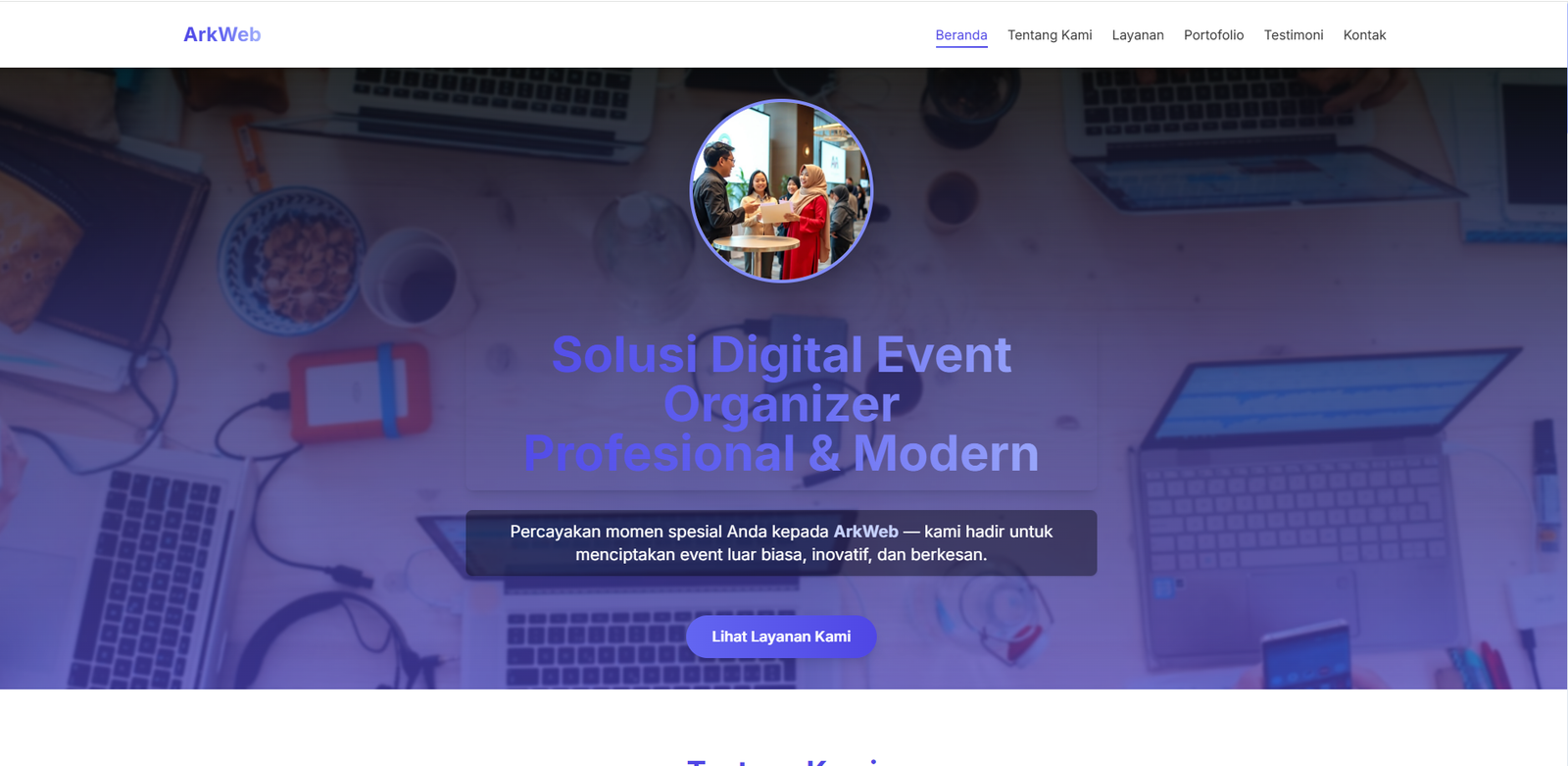 Website Event Organizer