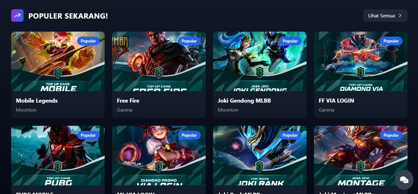 Website Toko Top-Up Game Online